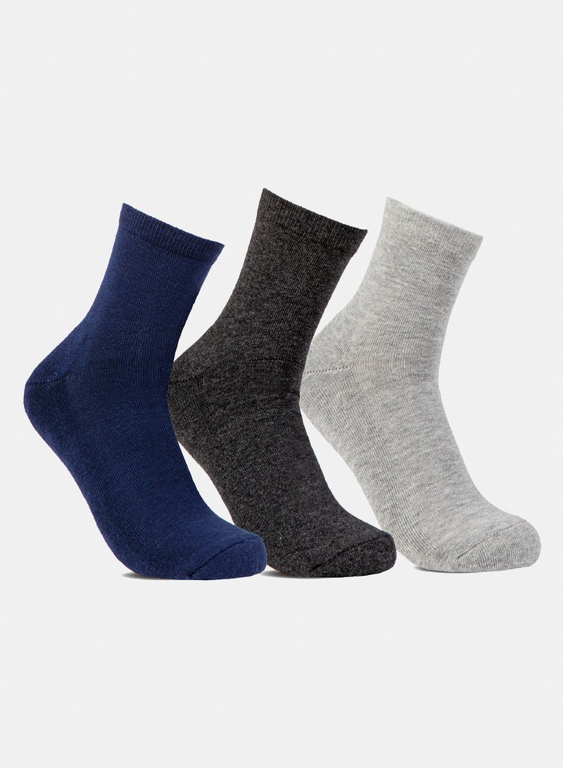 Odds Men's Pack of 3 Half Terry L-Shape Casual Socks - Image 1